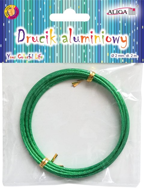Drucik Aluminiowy Karbowany Zielony Drucik Aluminiowy Karbowany Zielony