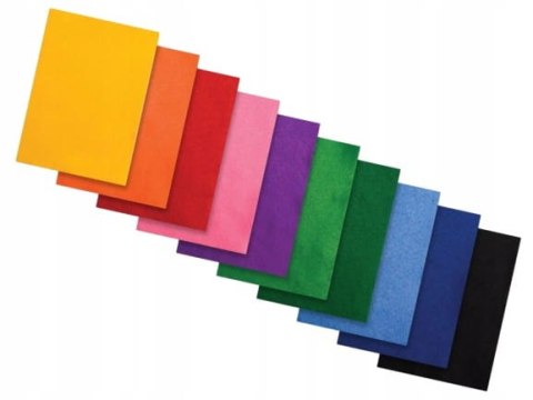 Filc Dekoracyjny Ozdobny Kreatywny Mix Kolorów Arkusz 21 x 15cm 10 sztuk Filc Dekoracyjny Ozdobny Kreatywny Mix Kolorów Arkusz 21 x 15cm 10 sztuk