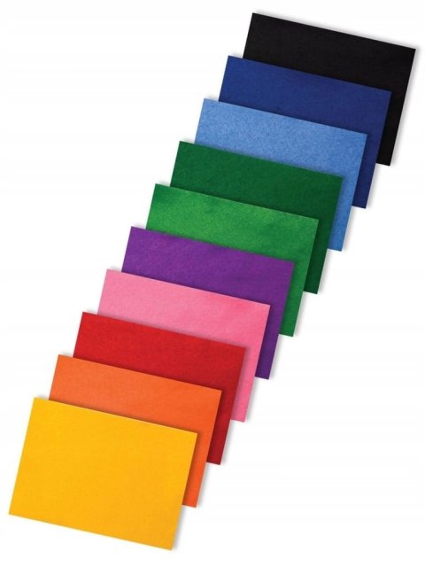 Filc Dekoracyjny Ozdobny Kreatywny Mix Kolorów Arkusz 21 x 15cm 10 sztuk Filc Dekoracyjny Ozdobny Kreatywny Mix Kolorów Arkusz 21 x 15cm 10 sztuk