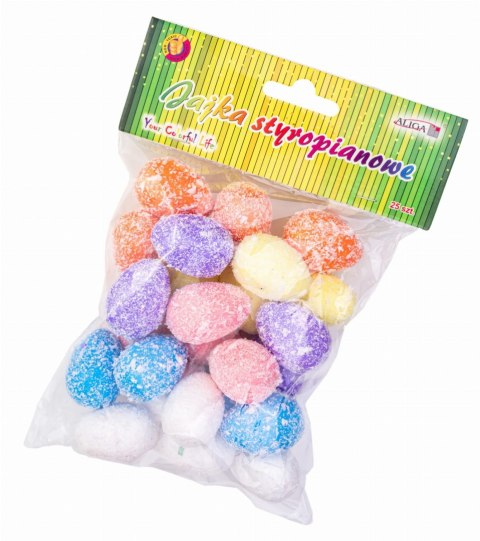Jajka Styropianowe Jajo Wielkanocne Kolorowe Dekoracyjne Dekor 25 sztuk Jajka Styropianowe Jajo Wielkanocne Kolorowe Dekoracyjne Dekor 25 sztuk