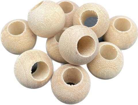 Koraliki Drewniane Naturalne do Makramy z Dużym Otworem Ekologiczne 12mm Koraliki Drewniane Naturalne do Makramy z Dużym Otworem Ekologiczne 12mm