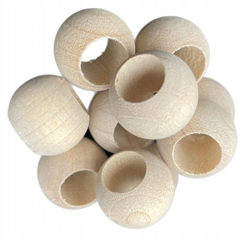 Koraliki Drewniane Naturalne do Makramy z Dużym Otworem Ekologiczne 14mm Koraliki Drewniane Naturalne do Makramy z Dużym Otworem Ekologiczne 14mm