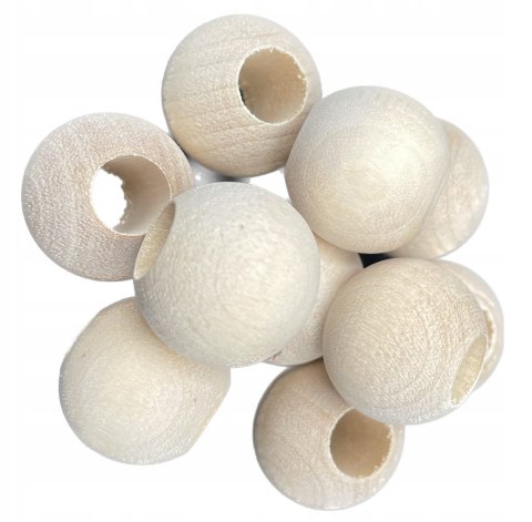 Koraliki Drewniane Naturalne do Makramy z Dużym Otworem Ekologiczne 18mm Koraliki Drewniane Naturalne do Makramy z Dużym Otworem Ekologiczne 18mm