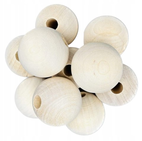 Koraliki Drewniane Naturalne do Makramy z Dużym Otworem Ekologiczne 30mm Koraliki Drewniane Naturalne do Makramy z Dużym Otworem Ekologiczne 30mm