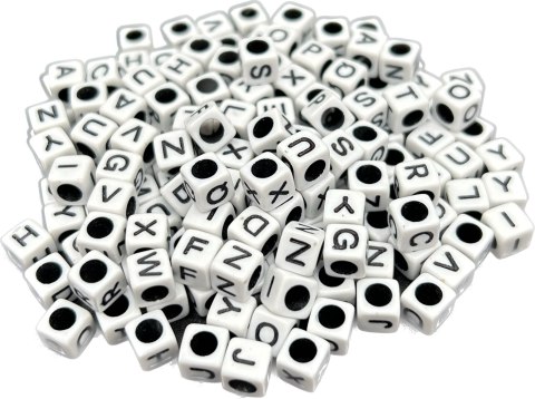 Koraliki Korale Literki Plastikowe Modułowe Kostki Dekoracyjne Ozdobne DIY Koraliki Korale Literki Plastikowe Modułowe Kostki Dekoracyjne Ozdobne DIY