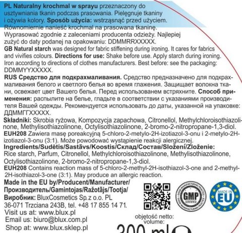Krochmal do Makramy Sznurka w Sprayu Uniwersalny Wydajny Blux 300ml Krochmal do Makramy Sznurka w Sprayu Uniwersalny Wydajny Blux 300ml