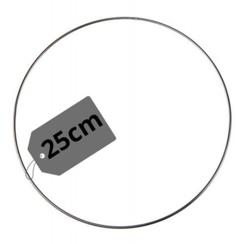 Obręcz Metalowa Srebrna do Łapacza Snów Makramy Okrągła Koło Baza DIY 25cm Obręcz Metalowa Srebrna do Łapacza Snów Makramy Okrągła Koło Baza DIY 25cm