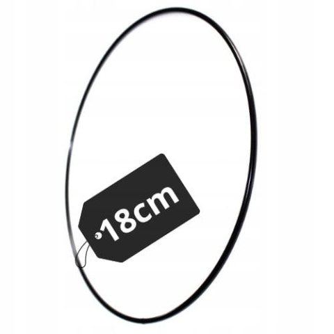 Obręcz do Łapacza Snów Makramy Metalowa Okrągła Kółko Koło Czarna DIY 18cm Obręcz do Łapacza Snów Makramy Metalowa Okrągła Kółko Koło Czarna DIY 18cm