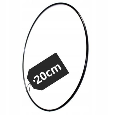 Obręcz do Łapacza Snów Makramy Metalowa Okrągła Kółko Koło Czarna DIY 20cm Obręcz do Łapacza Snów Makramy Metalowa Okrągła Kółko Koło Czarna DIY 20cm