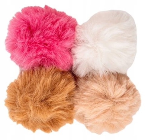Pompony z Zawieszką Element Dekoracyjny Ozdobny Okrągłe Mix Kolorów 4 szt. Pompony z Zawieszką Element Dekoracyjny Ozdobny Okrągłe Mix Kolorów 4 szt.