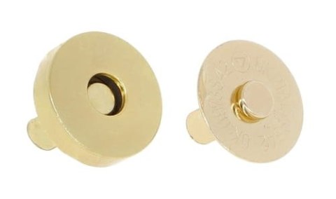 Zapięcie Magnetyczne do Torebki Kosmetyczki Plecaka Złoto na Wąsy 18/18 Zapięcie Magnetyczne do Torebki Kosmetyczki Plecaka Złoto na Wąsy 18/18