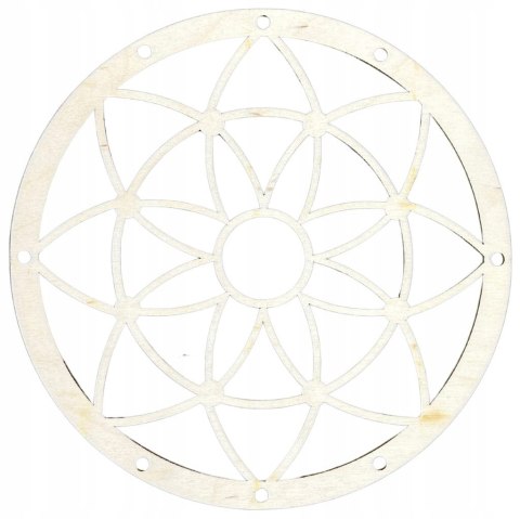 Baza Obręcz do Łapacza Snów Mandala Kwiat Sklejka Drewniana Dekor EKO 18cm Baza Obręcz do Łapacza Snów Mandala Kwiat Sklejka Drewniana Dekor EKO 18cm