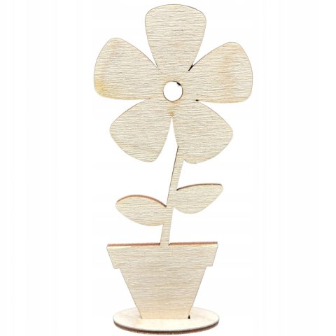 Drewniany Kwiatek w Doniczce Pomysł na Prezent Naturalny EKO 15 x 2,8 cm Drewniany Kwiatek w Doniczce Pomysł na Prezent Naturalny EKO 15 x 2,8 cm