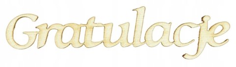 Drewniany Napis Gratulacje Scrapka Decor Okazja Ślub Wesele Narodziny 1 szt Drewniany Napis Gratulacje Scrapka Decor Okazja Ślub Wesele Narodziny 1 szt