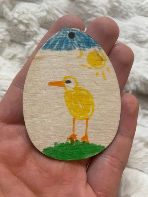 Jajka Jajko Jajo Drewniane Wielkanocne Zawieszka z Dziurą EKO DIY 10 sztuk Jajka Jajko Jajo Drewniane Wielkanocne Zawieszka z Dziurą EKO DIY 10 sztuk