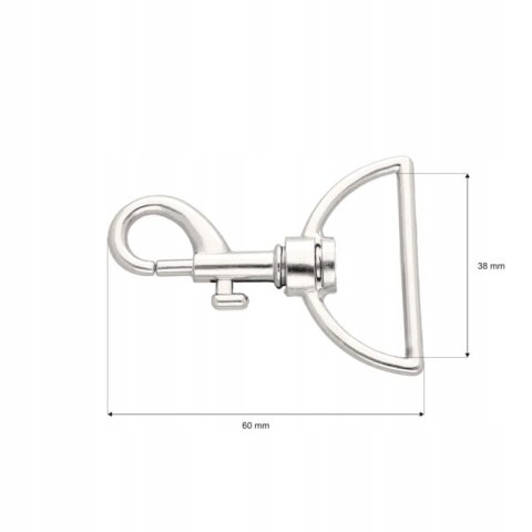 Karabińczyk Brelok Zapięcie do Torebki Kluczy Torby Plecaka Solidny 38mm Karabińczyk Brelok Zapięcie do Torebki Kluczy Torby Plecaka Solidny 38mm