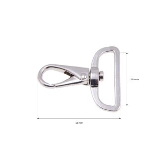 Karabińczyk Brelok Zapięcie do Torebki Torby Plecaka Solidny Nikiel 38mm