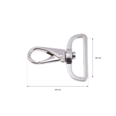 Karabińczyk Brelok Zapięcie do Torebki Torby Plecaka Solidny Nikiel 38mm Karabińczyk Brelok Zapięcie do Torebki Torby Plecaka Solidny Nikiel 38mm