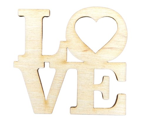 Scrapka Drewniana Napis Love z Sercem Sklejka Naturalna Eko Dekor 1 sztuka Scrapka Drewniana Napis Love z Sercem Sklejka Naturalna Eko Dekor 1 sztuka
