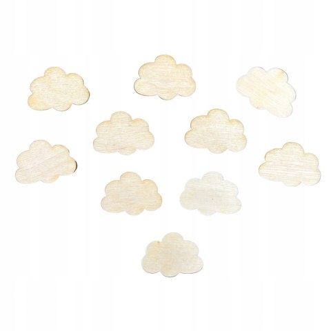 Scrapki Chmurki Drewniane Naturalne Ekologiczne Chmura Obłok Dekor 10 szt. Scrapki Chmurki Drewniane Naturalne Ekologiczne Chmura Obłok Dekor 10 szt.