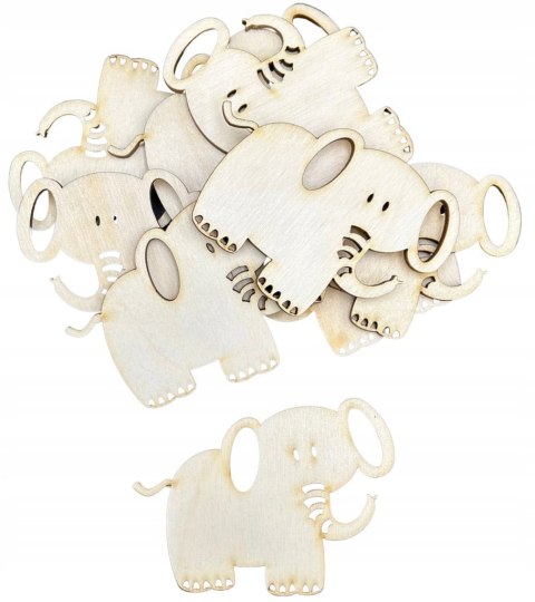 Scrapki Drewniane Słonie Słoniki Słoń Decor Naturalne Ekologiczne 10 sztuk Scrapki Drewniane Słonie Słoniki Słoń Decor Naturalne Ekologiczne 10 sztuk