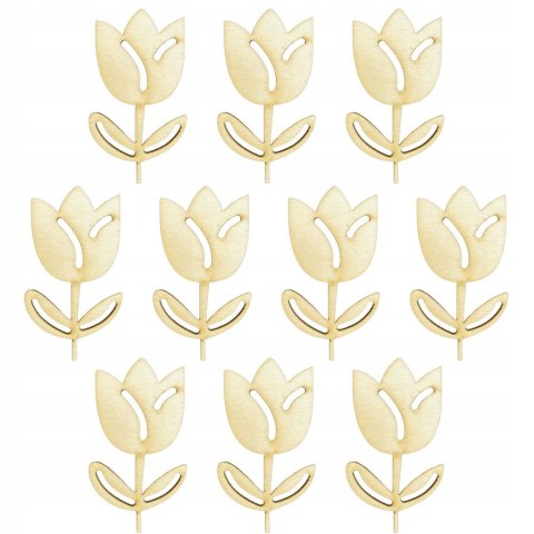 Scrapki Drewniane Tulipany Kwiatki Dekor Dekoracyjne Ozdobne Sklejka 10szt. Scrapki Drewniane Tulipany Kwiatki Dekor Dekoracyjne Ozdobne Sklejka 10szt.