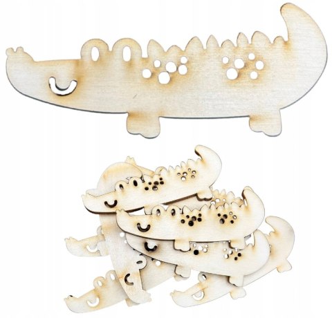 Scrapki Krokodyle Sklejka Drewniana Naturalna Aligator Dekor ECO 10 sztuk Scrapki Krokodyle Sklejka Drewniana Naturalna Aligator Dekor ECO 10 sztuk
