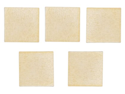 Scrapki Kwadraty Sklejka Drewniana Naturalne Dekor ECO 5 x 5cm 5 sztuk