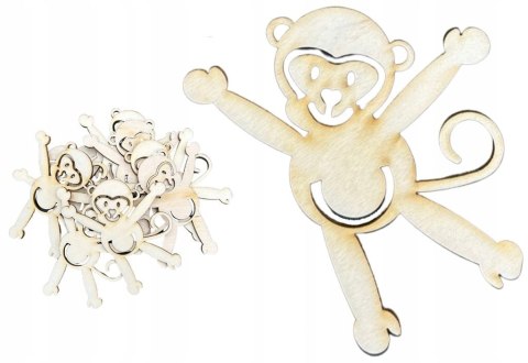 Scrapki Małpki Sklejka Drewniana Naturalna Dekoracyjna Dekor ECO 10 sztuk Scrapki Małpki Sklejka Drewniana Naturalna Dekoracyjna Dekor ECO 10 sztuk