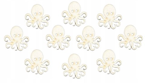 Scrapki Ośmiornice Sklejka Drewniana Naturalna Ozdoba Dekor EKO 10 sztuk Scrapki Ośmiornice Sklejka Drewniana Naturalna Ozdoba Dekor EKO 10 sztuk