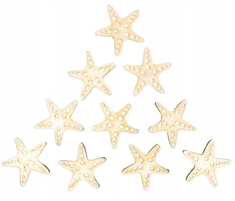 Scrapki Rozgwiazdy Sklejka Drewniana Naturalna Ozdoba Dekor ECO 10 sztuk Scrapki Rozgwiazdy Sklejka Drewniana Naturalna Ozdoba Dekor ECO 10 sztuk