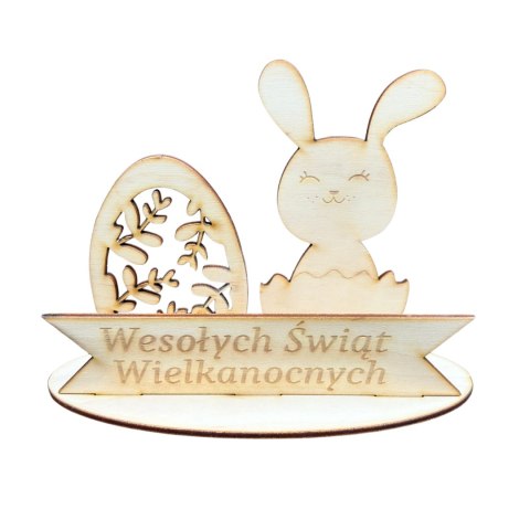 Wielkanocna Dekoracja Stojąca Drewniana Zając Jajko Napis Święta Podstawka Wielkanocna Dekoracja Stojąca Drewniana Zając Jajko Napis Święta Podstawka