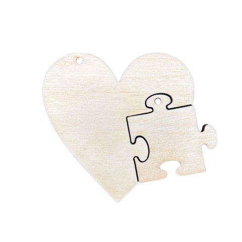 Brelok do Kluczy Breloczek Drewniany Serce Puzzel Pomysł na Walentynki Eko Brelok do Kluczy Breloczek Drewniany Serce Puzzel Pomysł na Walentynki Eko