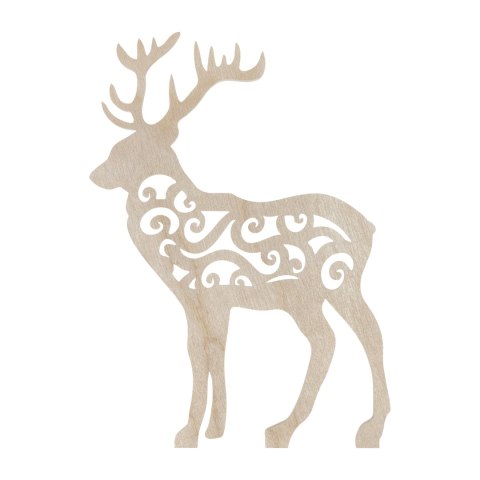 Drewniany Dekor Renifer Dekoracja Ozdoba Dodatek Świąteczny Naturalny Eko Drewniany Dekor Renifer Dekoracja Ozdoba Dodatek Świąteczny Naturalny Eko