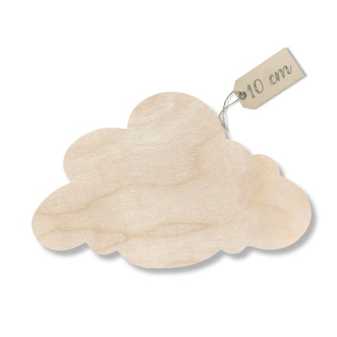 Ozdoba na Ścianę Dekoracja Ścienna Zawieszka Drewniana Chmurka Dekor 10 cm Ozdoba na Ścianę Dekoracja Ścienna Zawieszka Drewniana Chmurka Dekor 10 cm