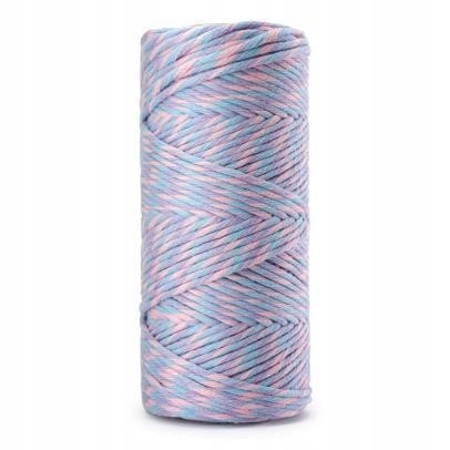 Sznurek do Makramy Bawełniany Skręcany ECO Twist Guma Balonowa 20m 2mm Sznurek do Makramy Bawełniany Skręcany ECO Twist Guma Balonowa 20m 2mm