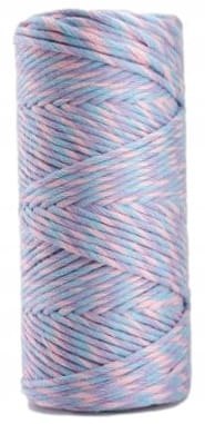 Sznurek do Makramy Bawełniany Skręcany ECO Twist Guma Balonowa 20m 3mm