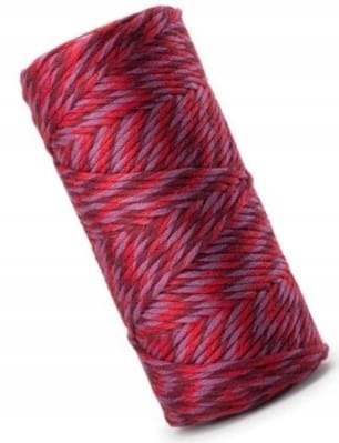 Sznurek do Makramy Bawełniany Skręcany Eko Twist Zachód Słońca 20m 2mm Sznurek do Makramy Bawełniany Skręcany Eko Twist Zachód Słońca 20m 2mm