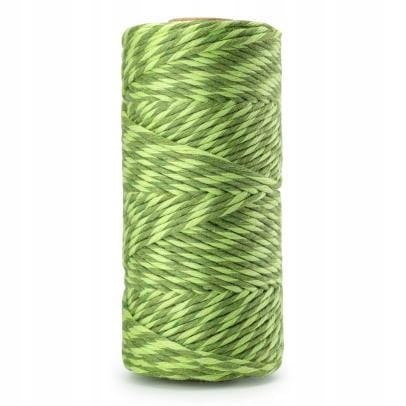Sznurek do Makramy Bawełniany Skręcany Ekologiczny Twist Trawa 20m 2mm Sznurek do Makramy Bawełniany Skręcany Ekologiczny Twist Trawa 20m 2mm