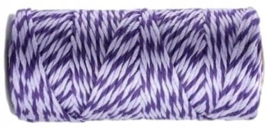 Sznurek do Makramy Bawełniany Skręcany Twist Fiolet-Jasny Fiolet 50m 2mm Sznurek do Makramy Bawełniany Skręcany Twist Fiolet-Jasny Fiolet 50m 2mm
