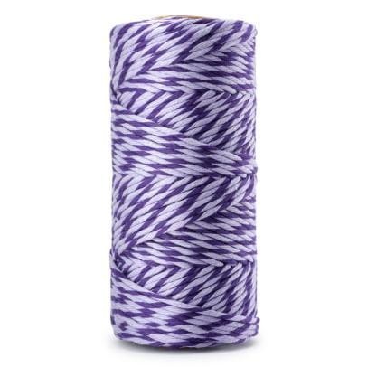 Sznurek do Makramy Bawełniany Skręcany Twist Fiolet-Jasny Fiolet 50m 2mm Sznurek do Makramy Bawełniany Skręcany Twist Fiolet-Jasny Fiolet 50m 2mm