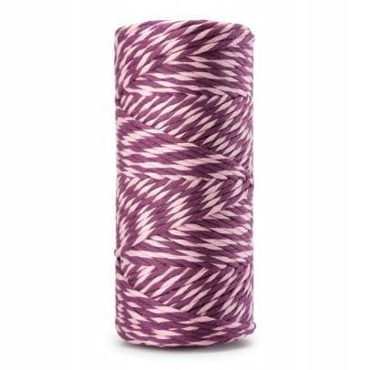 Sznurek do Makramy Bawełniany Skręcany Twist Liliowo-Fioletowy ECO 20m 2mm Sznurek do Makramy Bawełniany Skręcany Twist Liliowo-Fioletowy ECO 20m 2mm