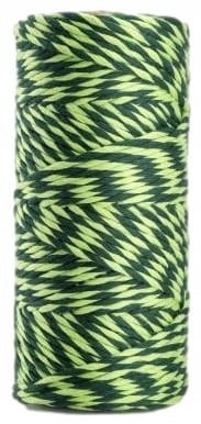 Sznurek do Makramy Bawełniany Skręcany Twist Limonka-Butelka ECO 100m 3mm