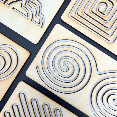 Tablice grafomotoryczne szlaczki metoda Montessori nauka pisania Tablice grafomotoryczne szlaczki metoda Montessori nauka pisania