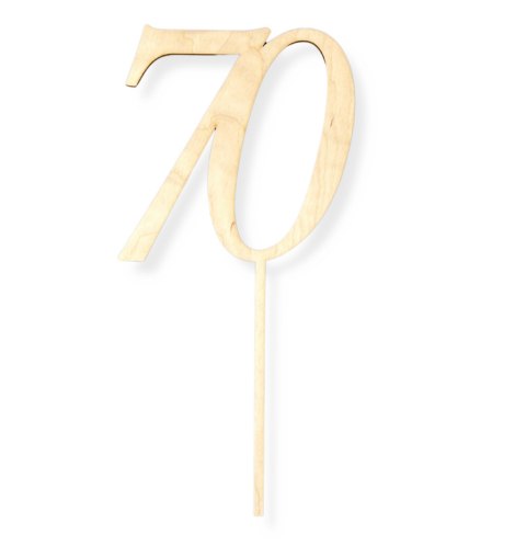 Topper na Tort 70 Urodziny Drewniany Naturalny na Piku Siedemdziesiątka Eko Topper na Tort 70 Urodziny Drewniany Naturalny na Piku Siedemdziesiątka Eko