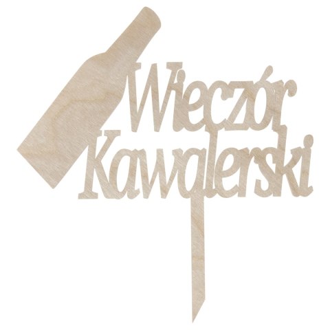 Topper na Tort Wieczór Kawalerski Dekoracje Drewniane Dekor Ozdoba Dodatek Topper na Tort Wieczór Kawalerski Dekoracje Drewniane Dekor Ozdoba Dodatek