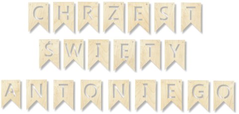 Girlanda Chrzest Święty Antoniego Proporczyki Dekoracja na Chrzest Dekor Girlanda Chrzest Święty Antoniego Proporczyki Dekoracja na Chrzest Dekor