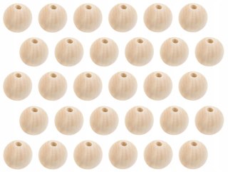 Koraliki Drewniane do Makramy Naturalne Ekologiczne Decoupage 20mm 30szt