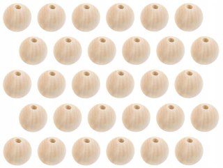 Koraliki Drewniane do Makramy Naturalne Ekologiczne Decoupage 8mm 30szt