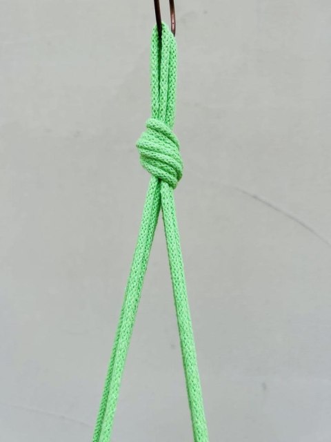 Kwietnik Wiszący na Ścianę Makrama ze Sznurka na Kwiaty Styl BOHO Limonkowy Kwietnik Wiszący na Ścianę Makrama ze Sznurka na Kwiaty Styl BOHO Limonkowy